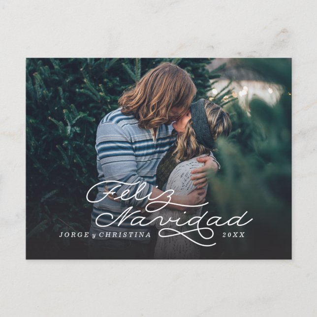 Feliz Navidad, spansk julkort, vykort (Framsida)
