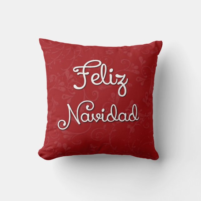 Feliz Navidad Spansk julpillow Kudde (Framsida)
