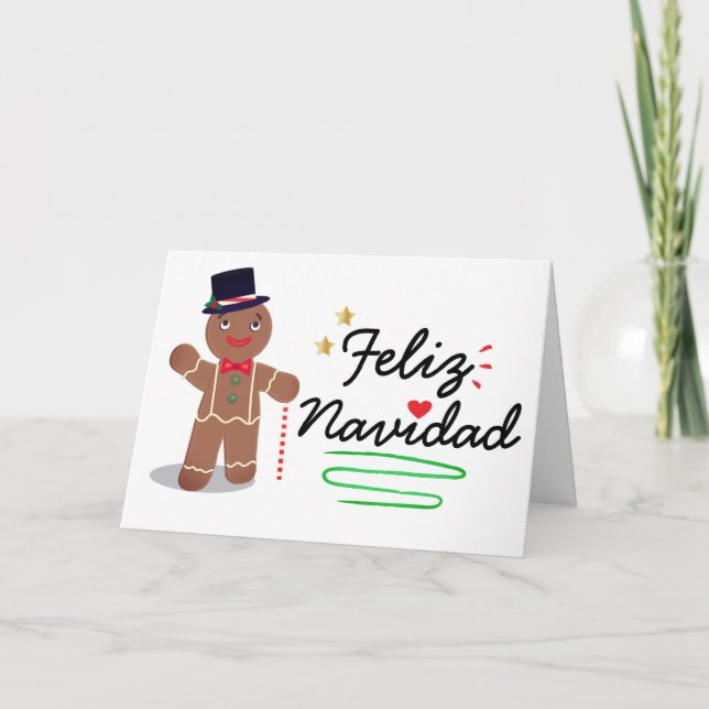 "Feliz Navidad" Spanska God jul Helgkort (Framsida)