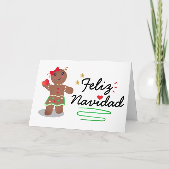"Feliz Navidad" Spanska God jul Helgkort (Framsida)