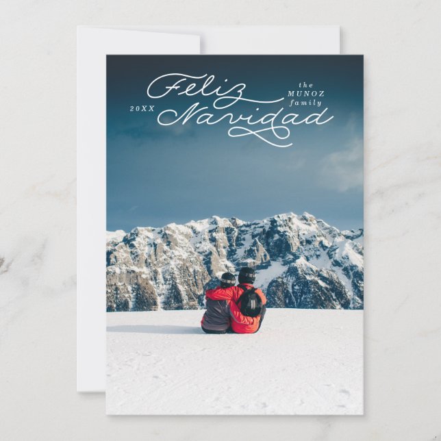 Feliz Navidad, spanska julkort, fotokort Julkort (Framsida)