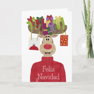 Feliz Navidad, spanska julrenern Helgkort