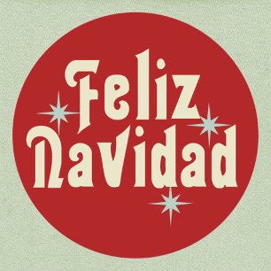 Feliz Navidad Spanska Runt Klistermärke