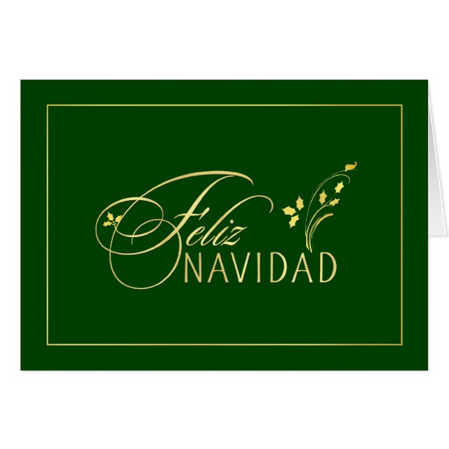 Feliz Navidad - spanska tarjetas - helgdagskort OBS Kort (Framsidan Horizontal)