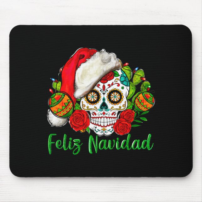 Feliz Navidad Sugar Skull Mexican Christmas  Musmatta (Framsidan)