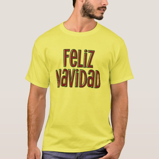 Feliz Navidad T Shirt (Framsida)