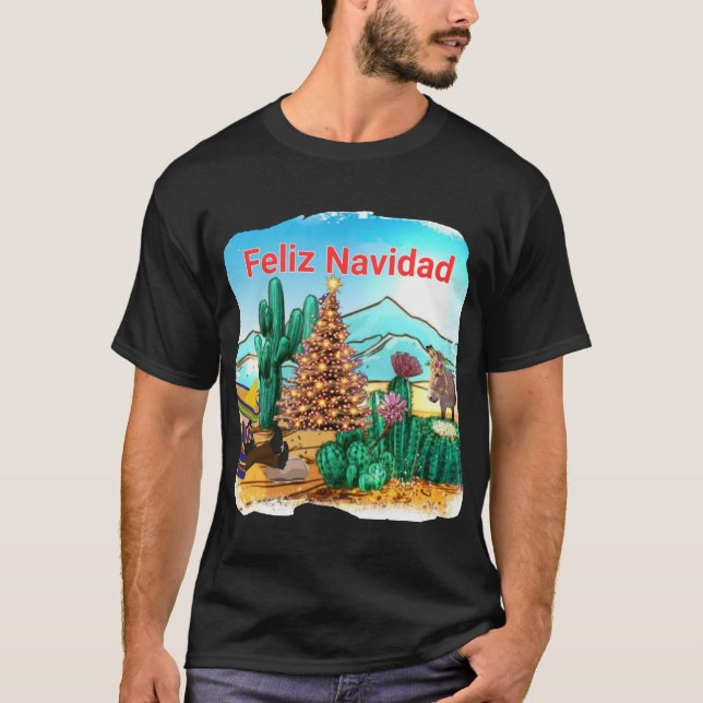 Feliz Navidad T Shirt (Framsida)