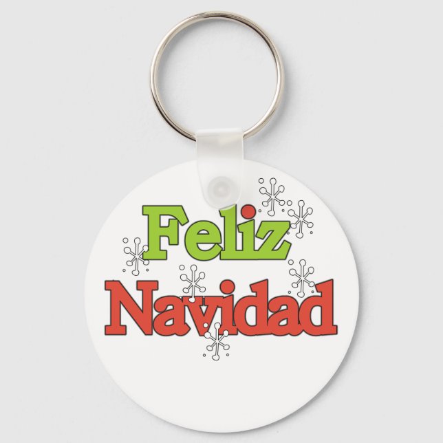 Feliz Navidad T-shirts och Gifts Nyckelring (Framsida)