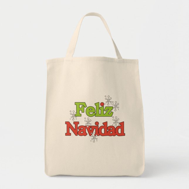 Feliz Navidad T-shirts och Gifts Tygkasse (Framsidan)