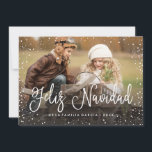 Feliz Navidad | Tarjeta de Navidad Julkort<br><div class="desc">Tarjeta de Navidad lurar för diseñode för foto y la nieve</div>