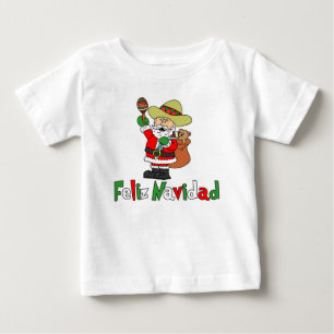 Feliz Navidad tecknadSanta Sombrero Maracas T Shirt