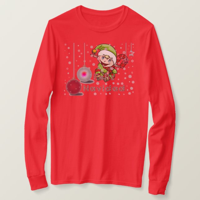 Feliz Navidad Tee Shirt (Design framsida)