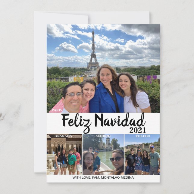 Feliz Navidad Travel julkort (Framsida)