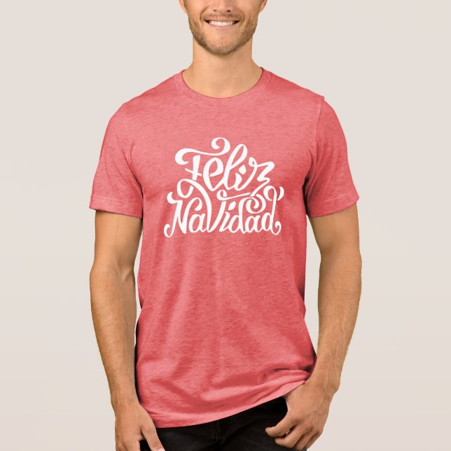 Feliz Navidad Typography | HELGDAGAR T Shirt (Framsida)
