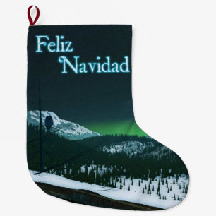 Feliz Navidad - tyst natt Stor Julstrumpa