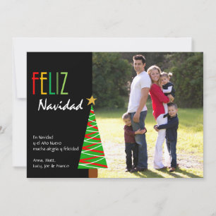 Feliz Navidad Vistoso - spanskt julfoto Julkort