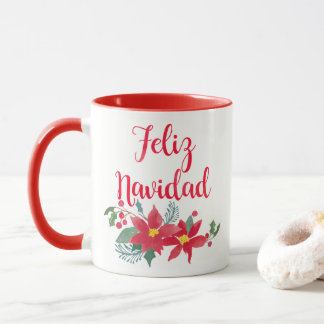 Feliz Navidad Watercolor jul Mugg