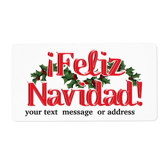 Feliz Navidad with Holly Fraktsedel (Framsidan)