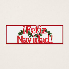 Feliz Navidad with Holly Litet Visitkort