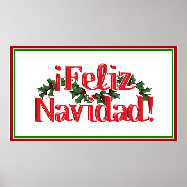 Feliz Navidad with Holly Poster (Framsidan)