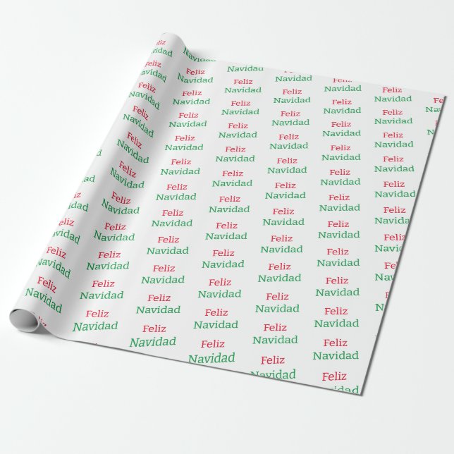 Feliz Navidad Wrapping Papper Presentpapper (Utrullad)