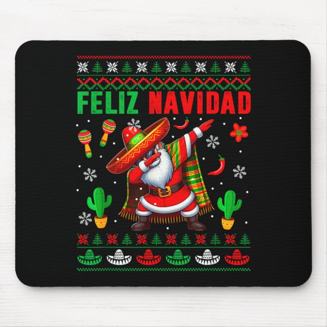 Feliz Navidad Xmas Sweater Santa Sombrero Dabbing  Musmatta (Framsidan)