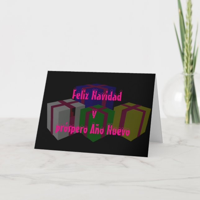 Feliz Navidad y próspero Año Nuevo Helgkort (Framsida)