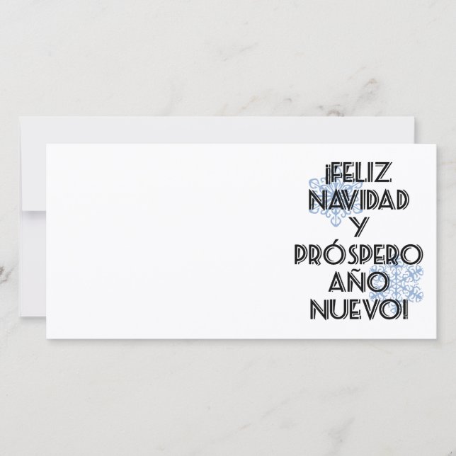 Feliz Navidad Y Prospero Ano Nuevo - Photo Card Julkort (Framsida)