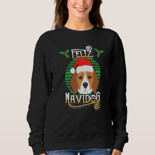 Feliz Navidog Beagle Hund Santa Hat Funny Merry Ch T Shirt