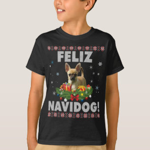 Feliz Navidog Chihuahua Hund Ugly Sweater Santa Ch T Shirt