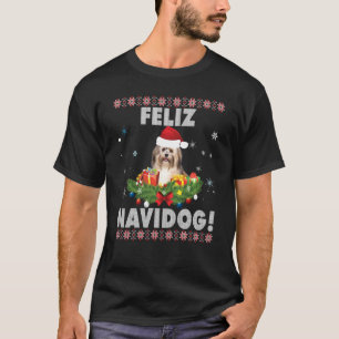 Feliz Navidog Havanese Hund Ugly Sweater jul T Shirt