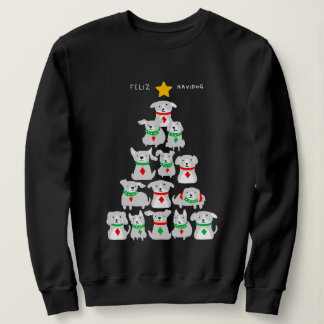 Feliz Navidog Julgran T Shirt