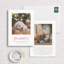 Feliz NaviDog Punny Pet-julkort Julkort