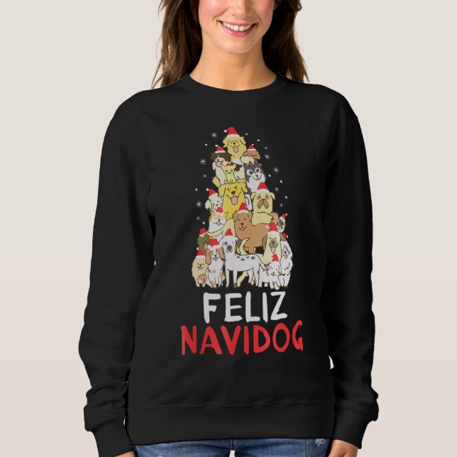 Feliz Navidog Shirt Camisa Perro Navidad T (Framsida)