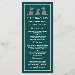 Feliz Navidog, spanska Stil-julmenu Meny