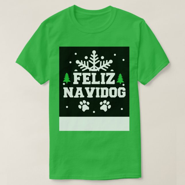 Feliz Navidog T Shirt (Design framsida)