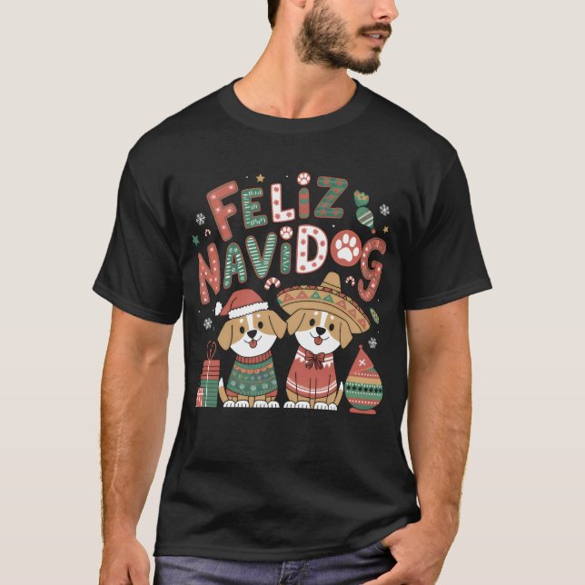 Feliz Navidog T Shirt (Framsida)