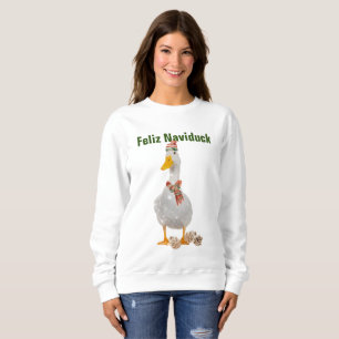 Feliz Naviduck Funny Anka-jultröja T Shirt