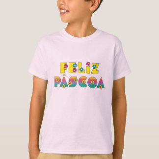 Feliz Páscoa com Flores T-shirt