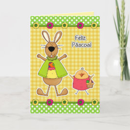 Feliz Páscoa Påsk Card på portugisiska Helgkort