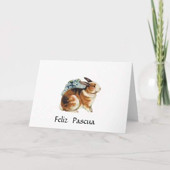 Feliz Pascua, glad påsk i spanjor Helgkort (Framsida)