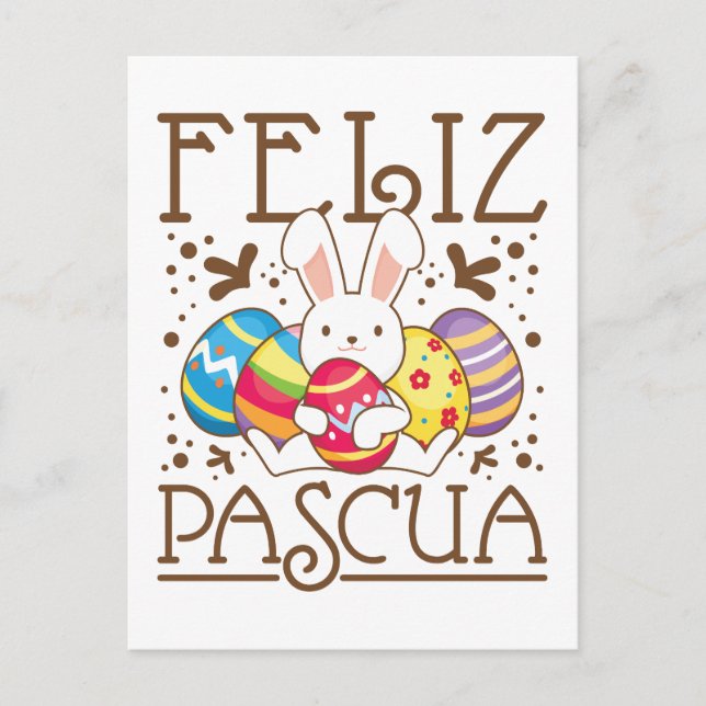 Feliz Pascua Glad påsk spanska Vykort (Framsida)