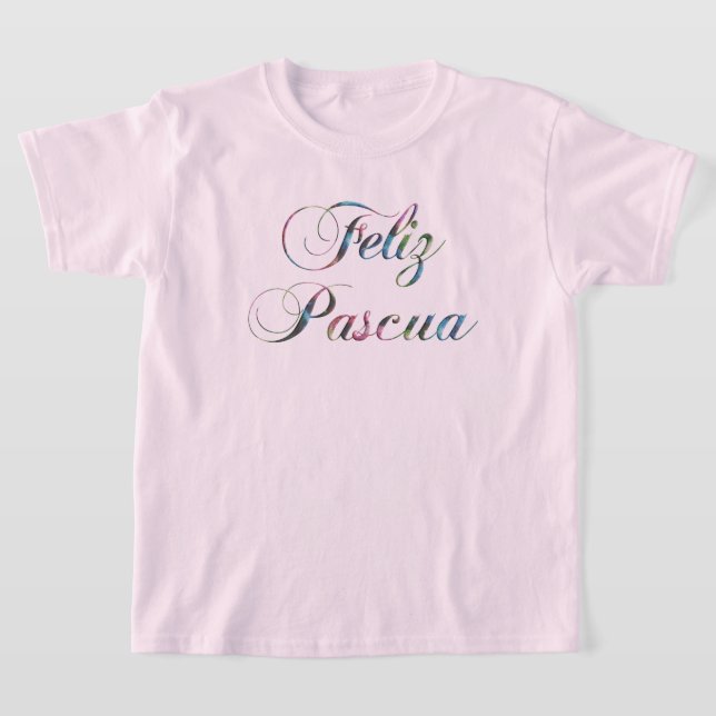 Feliz Pascua Spanska Glad påsk T-Shirt (Laydown)