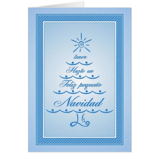 Feliz pequeño Navidad Hälsningskort (Framsidan)