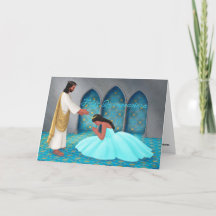 "Feliz Quinceañera." Kort för hälsning