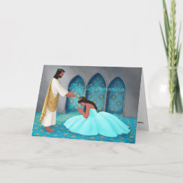 "Feliz Quinceañera." Kort för hälsning