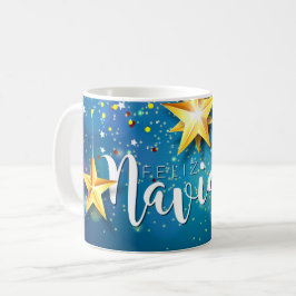 Felize Navidad Guld Stars jul Kaffemugg