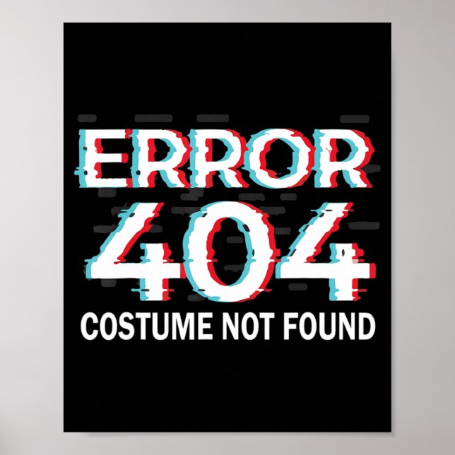 Felkoden hittades inte Roligten Halloween-programm Poster (Framsidan)