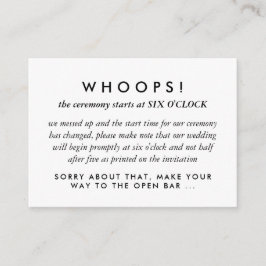 Felkorrigering av det moderna Guld Ringar Bröllop Tilläggskort