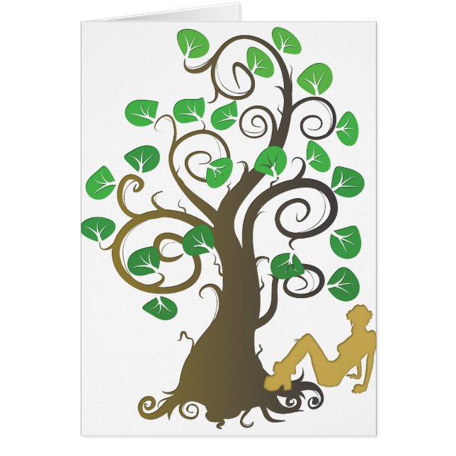 Fell från Familjen Träd Hälsningskort (Framsidan)